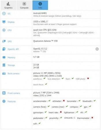 Nexus Sailfish замечен в бенчмарке