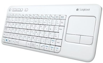 Белоснежная Logitech Wireless Touch Keyboard K400  