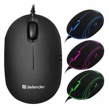 Представлена оптическая мини-мышь Defender Rainbow MS-770L Black  