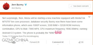 Meizu MX6 на основе десятиядерного чипа MediaTek Helio X20  