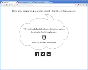 Epic Privacy Browser: всегда начеку  