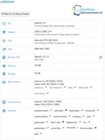 Характеристики Huawei Mate 9  