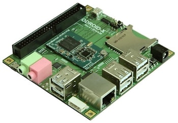 Мини-компьютер Odroid-X работает на ОС Android 4.0  