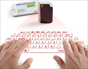 Виртуальная клавиатура Brookstone для смартфонов и планшетов  